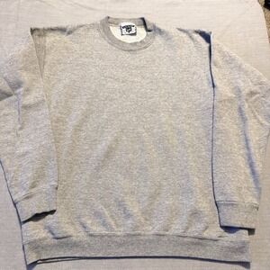 Vintage 90s Lee Heavyweight Sweatshirt Large Tall Gray Made USA Crewneck